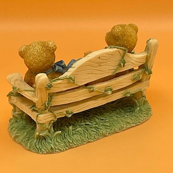 Cherished Teddies Heart To Heart Teddies on Bench CRT240 Enesco 1996 - Picture 3 of 6
